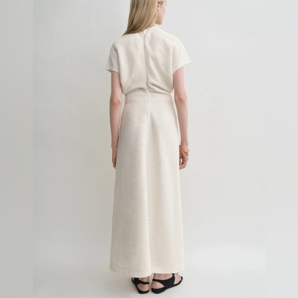 Toteme Women’s Slouch Waist Dress Size 36 Cream Colored - Picture 3 of 13